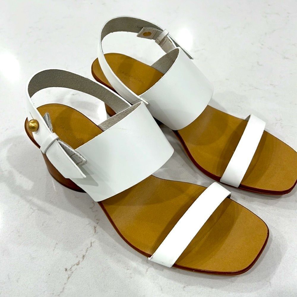 Rag & Bone City Heel Sandal In Bright White Size 7 NEW! - Picture 2 of 10